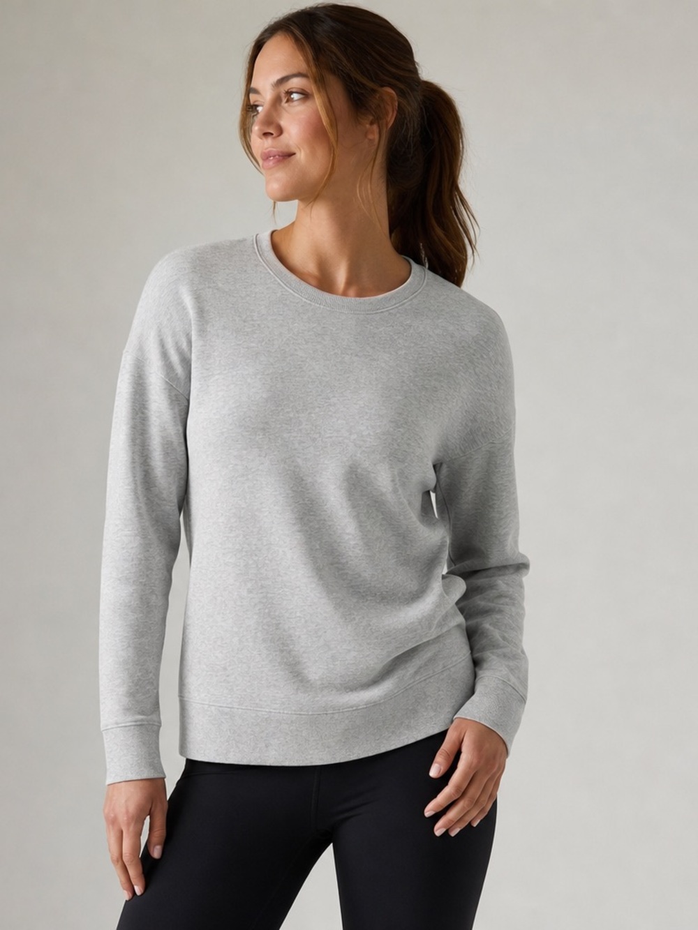 Athleta Heather Gray Crewneck Sweatshirt